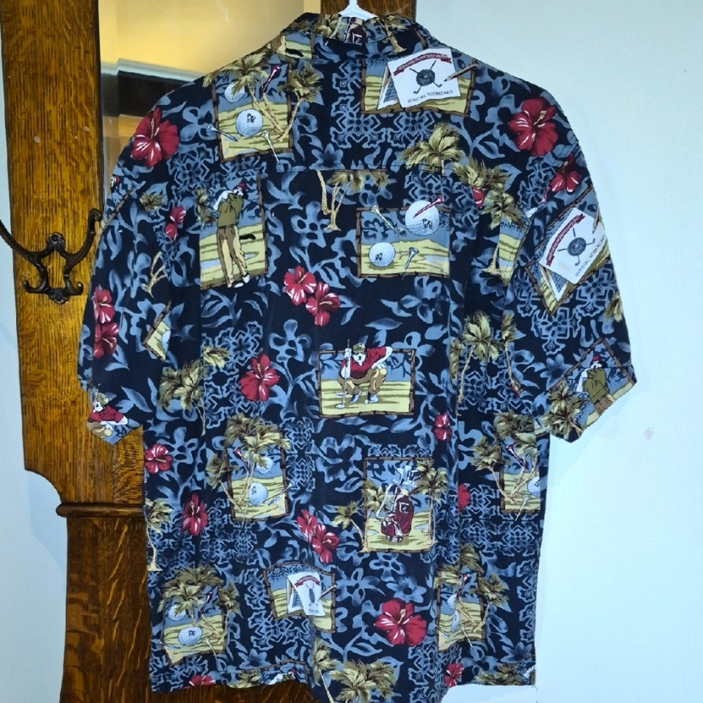 Mens Sm/med Big Dogs Golf Shirt Button-up with Collar